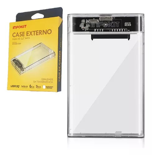 Case Slim P/ Hd Externo Computador Ssd Hdd Sata 2.5 Usb 3.0