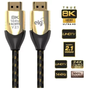 Cabo Hdmi 144hz 180hz 8k 2.1 2m Reforçado