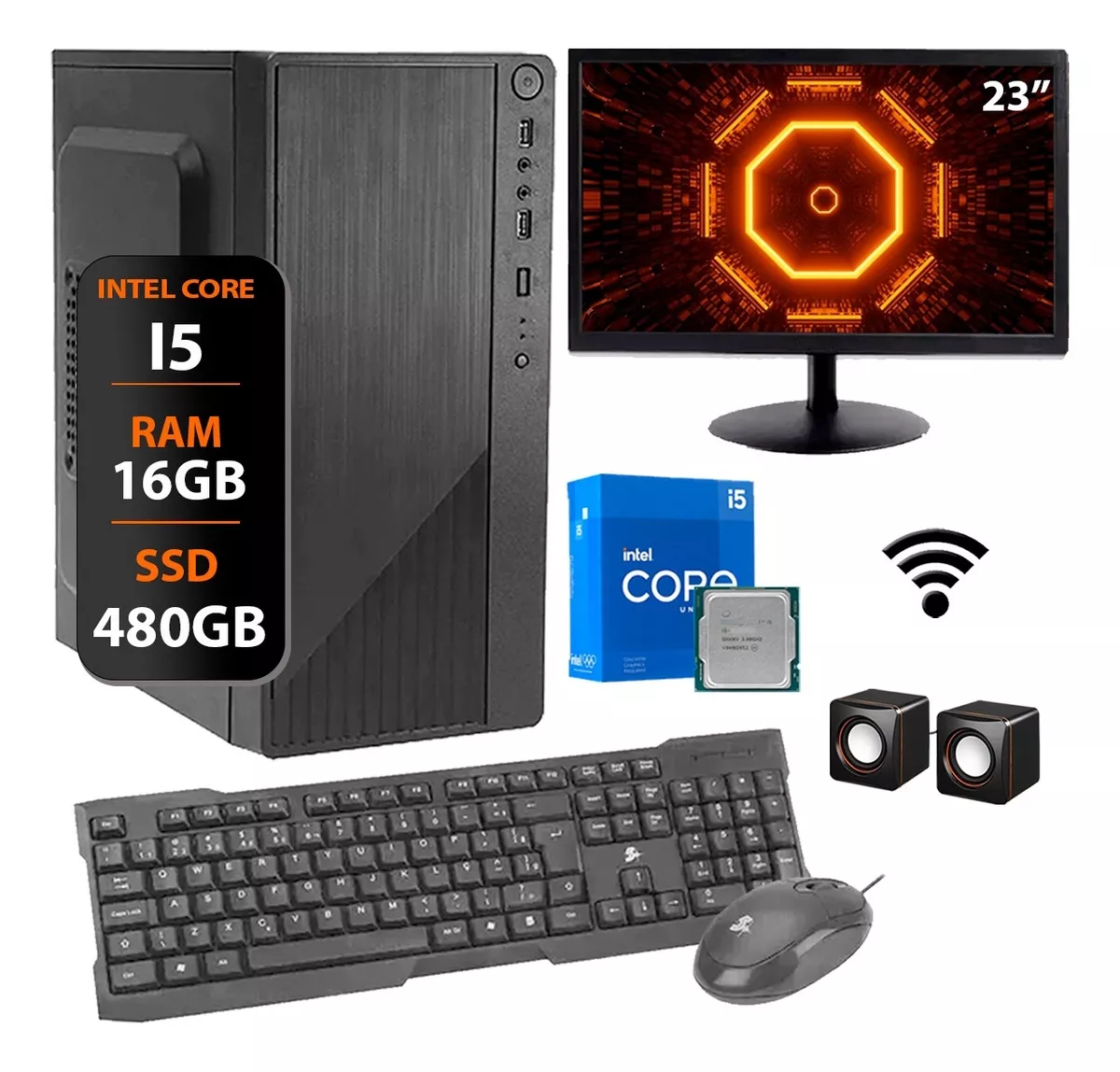 Computador completo Intel Core i5 16GB RAM 480GB SSD